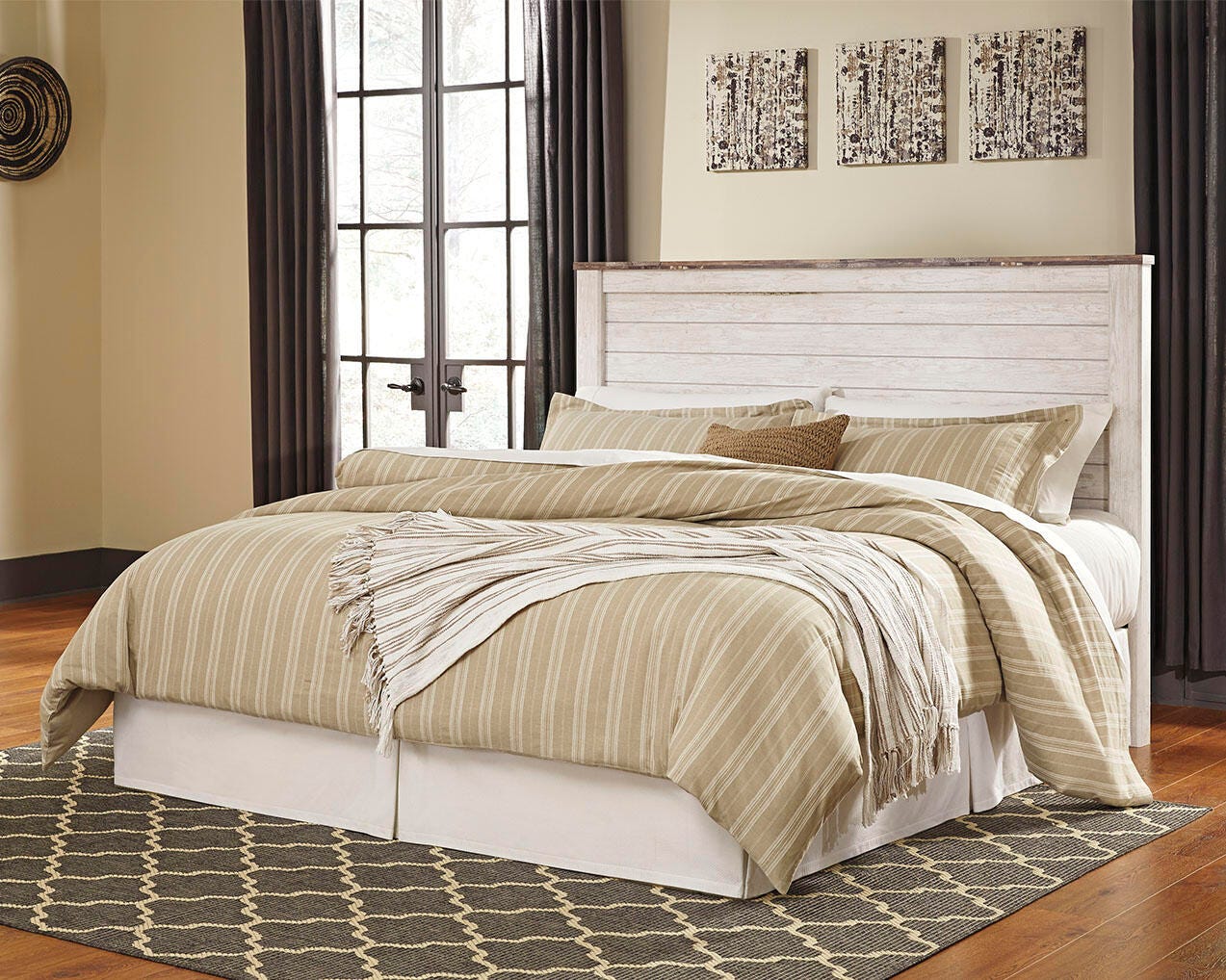 Willowton Panel Headboard - Whitewash (B267-SI) - Image 6