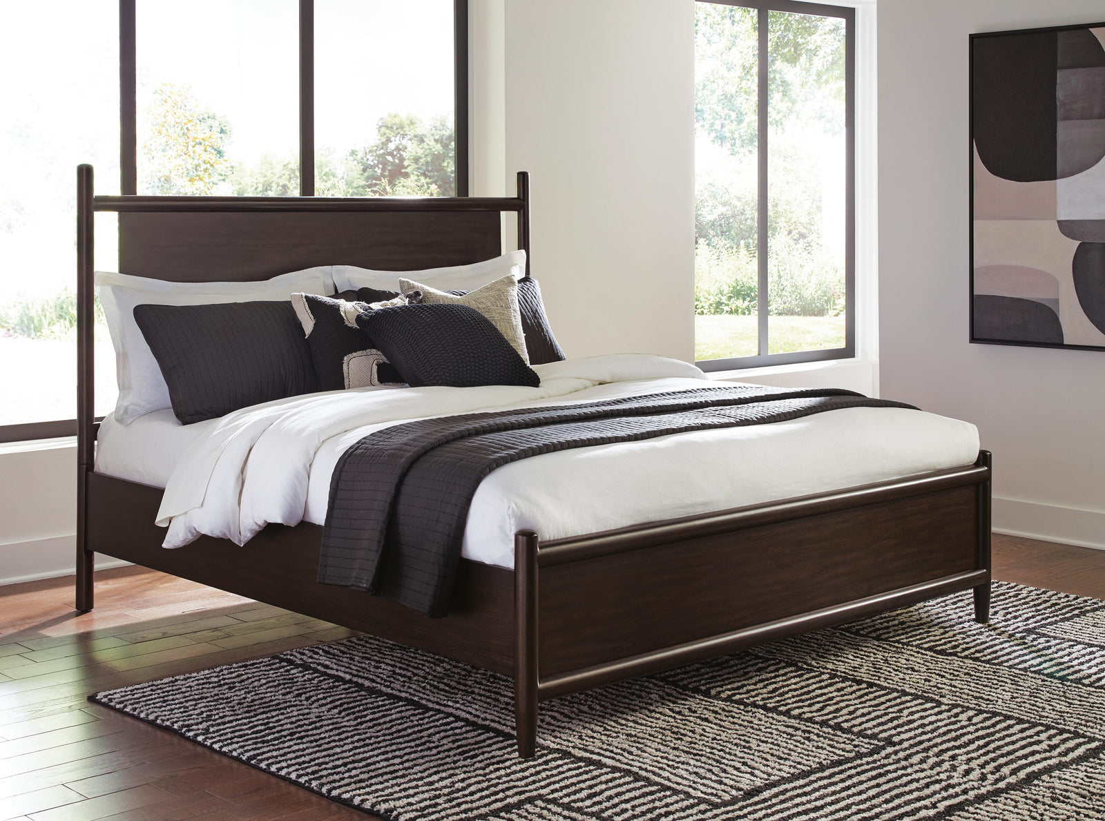 Dantenton Panel Bed, Dresser and Mirror (B611-SI) - Image 9