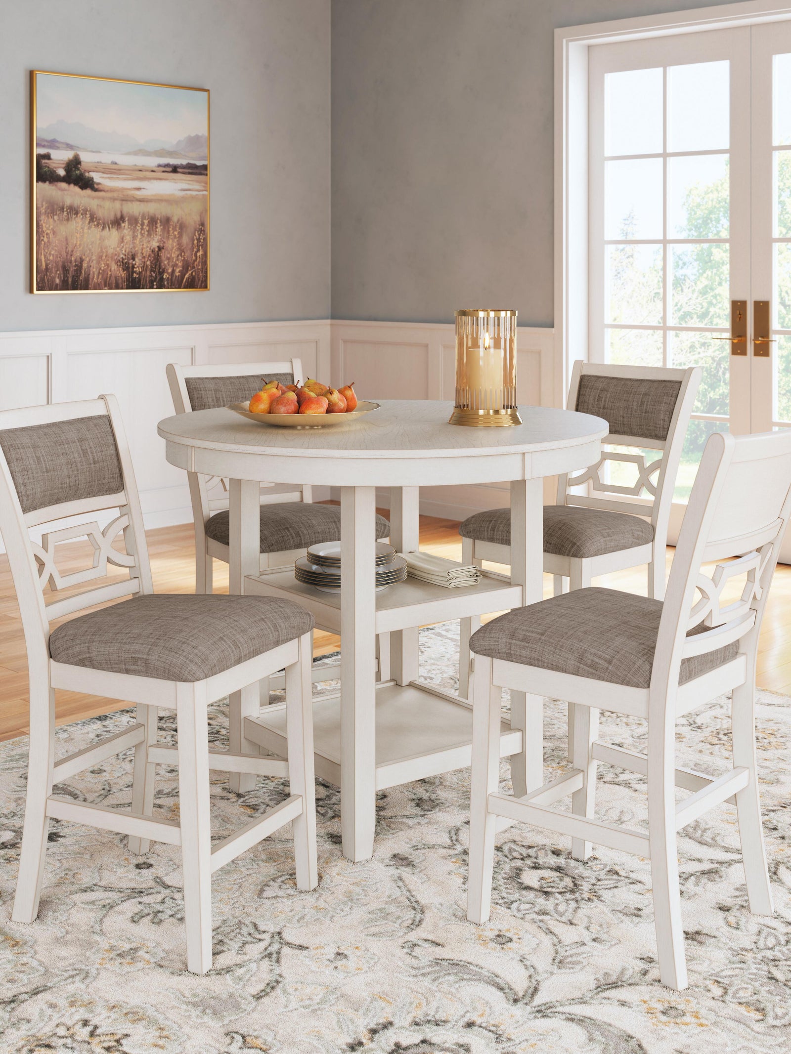 Erinberg Counter Height Dining Table and 4 Barstools (Set of 5) (D423-SI) - Image 6