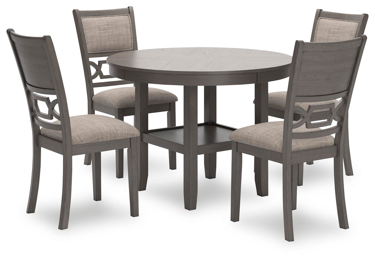 Wrenning Dining Table and 4 Chairs (Set of 5) (D425-SI)