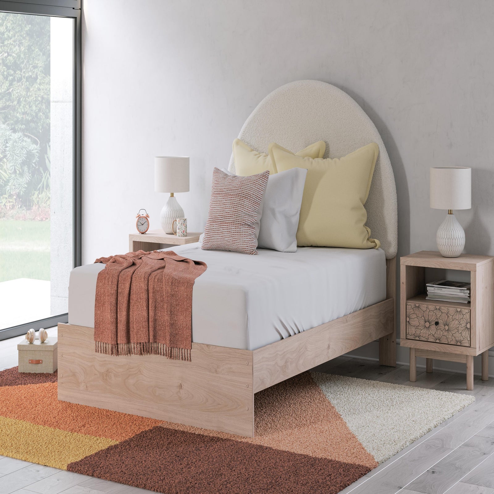 Arloster Full Upholstered Panel Bed (PCB1566-SI) - Image 8