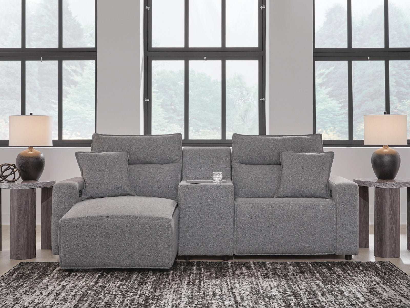 Modmax II 3-Piece Power Reclining Sectional with Chaise and Console (65906-SI) - Image 2
