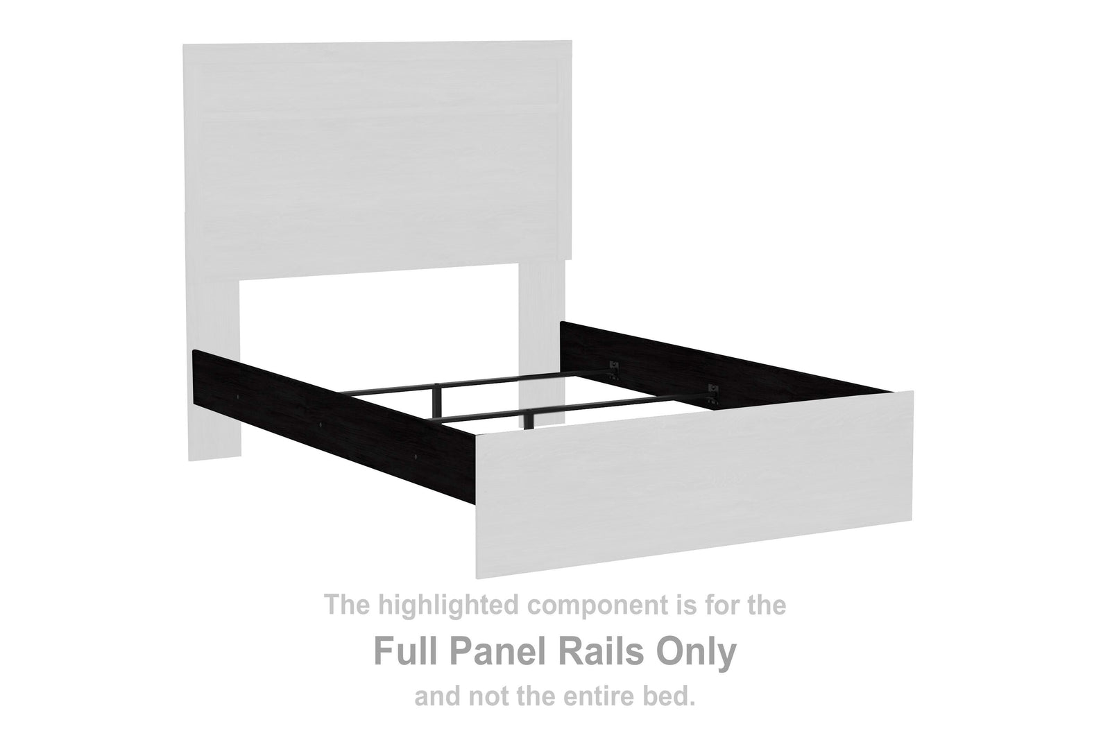 Belachime Panel Rails (Youth) - Charcoal (B2589-SI) - Image 2
