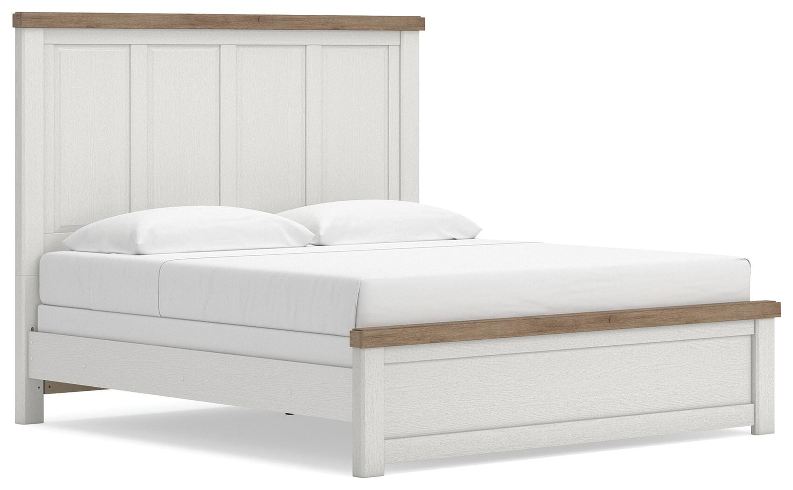 Savonport Panel Bed - White/Brown (B4615-SI)