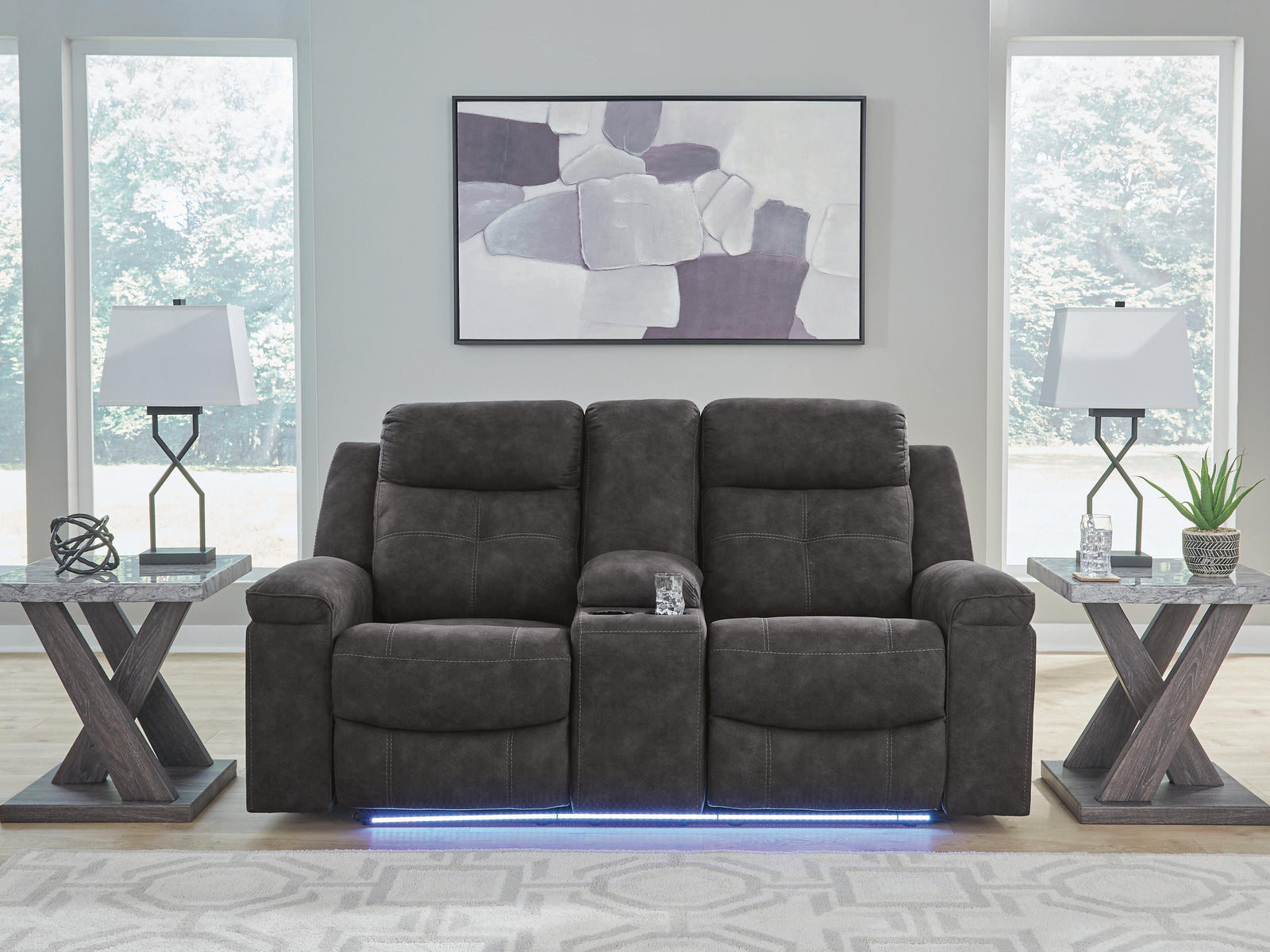 Brysonview Reclining Loveseat with Console (63605-SI) - Image 7