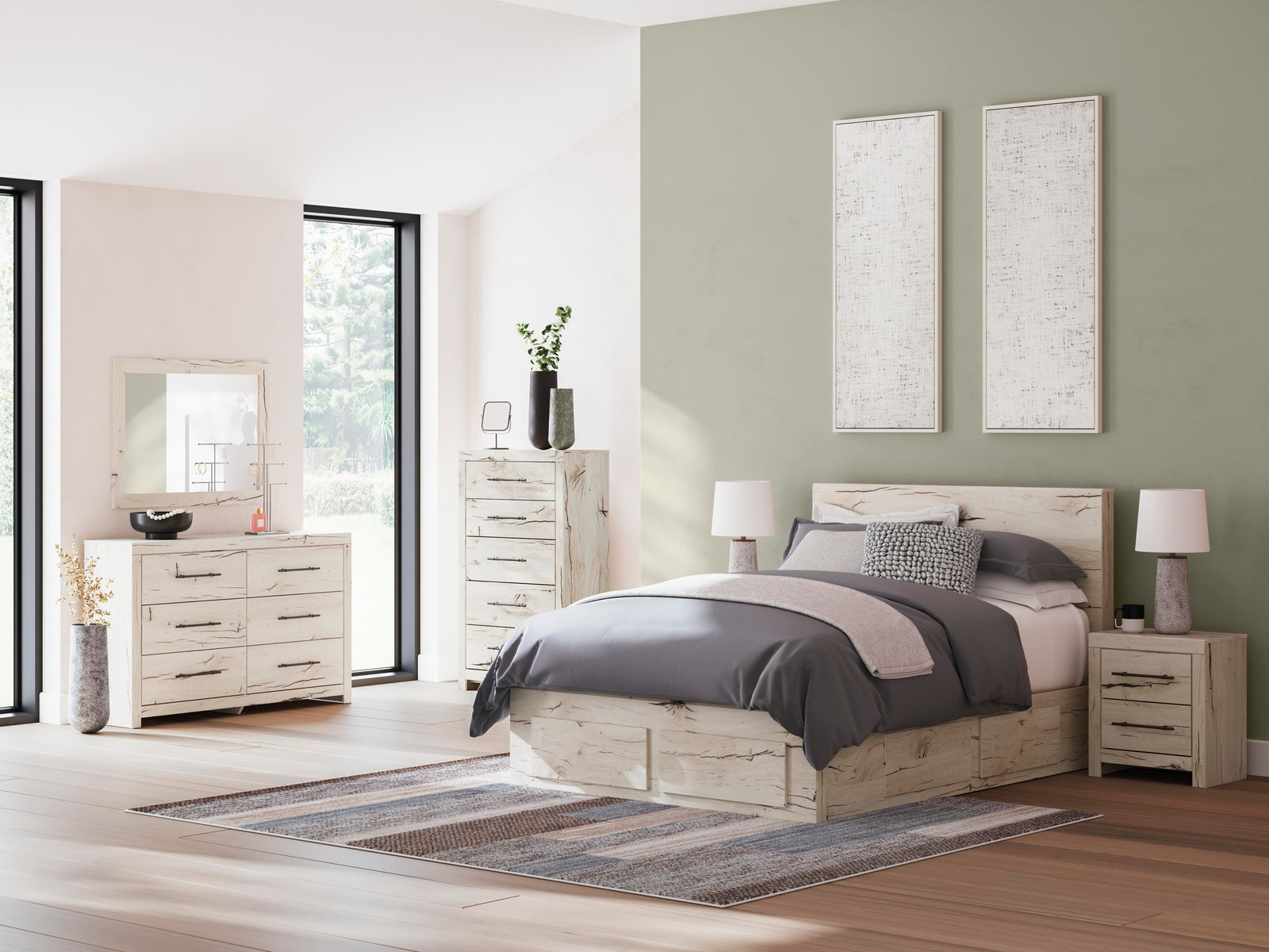 Lawroy Panel Storage Bed, Dresser and Mirror - Light Natural (B2310-SI) - Image 14