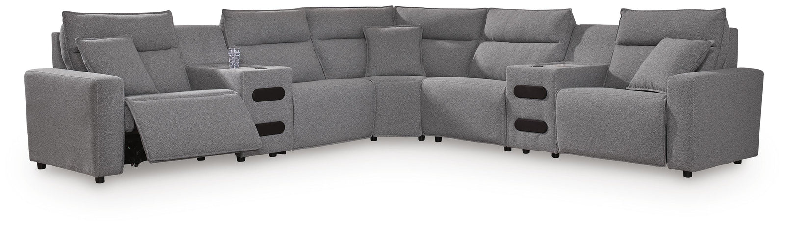 Modmax II 7-Piece Power Reclining Sectional with Audio Consoles (65906-SI)