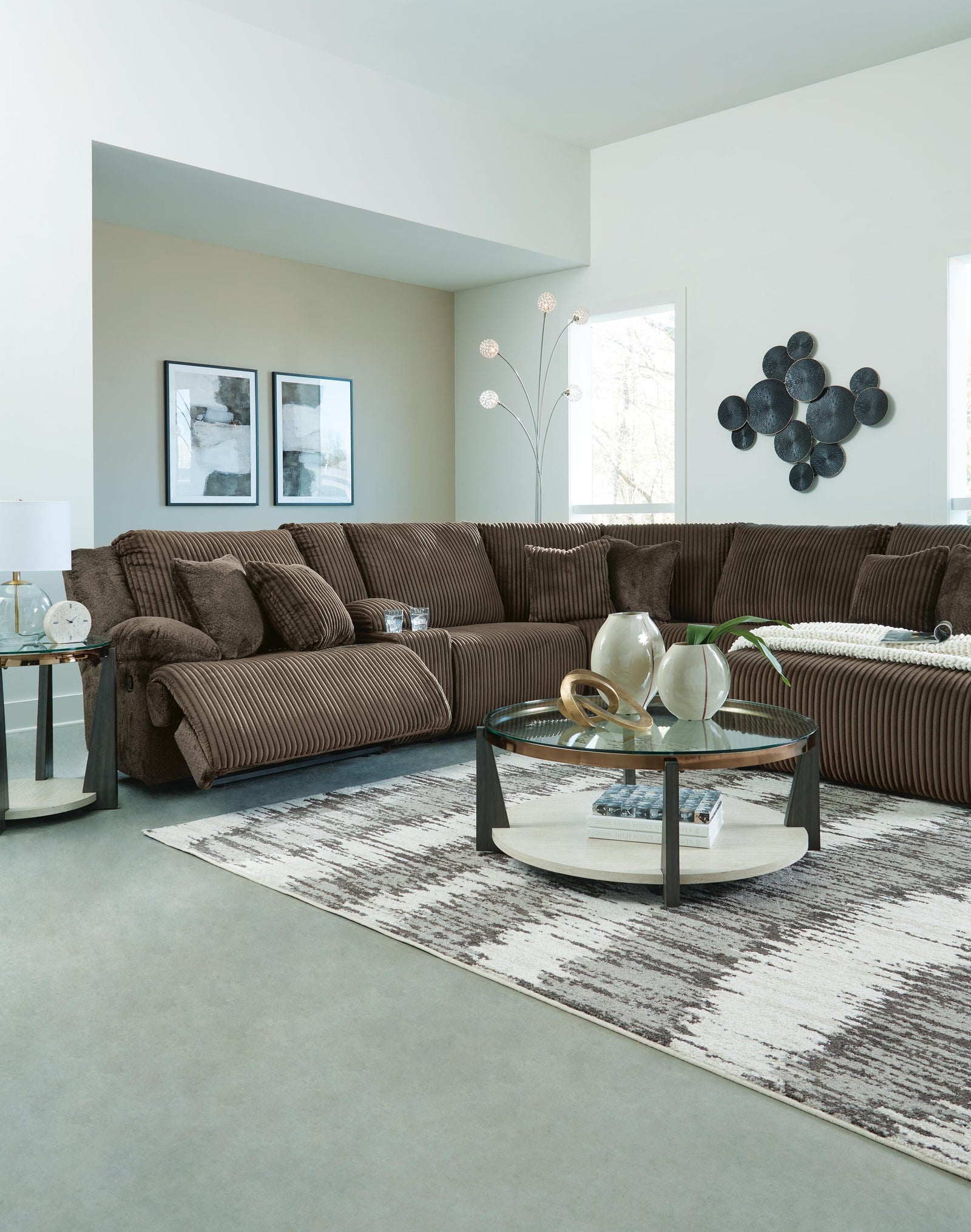 Top Tier 3-Piece Reclining Sofa Chaise Sectional (92705-SI) - Image 17
