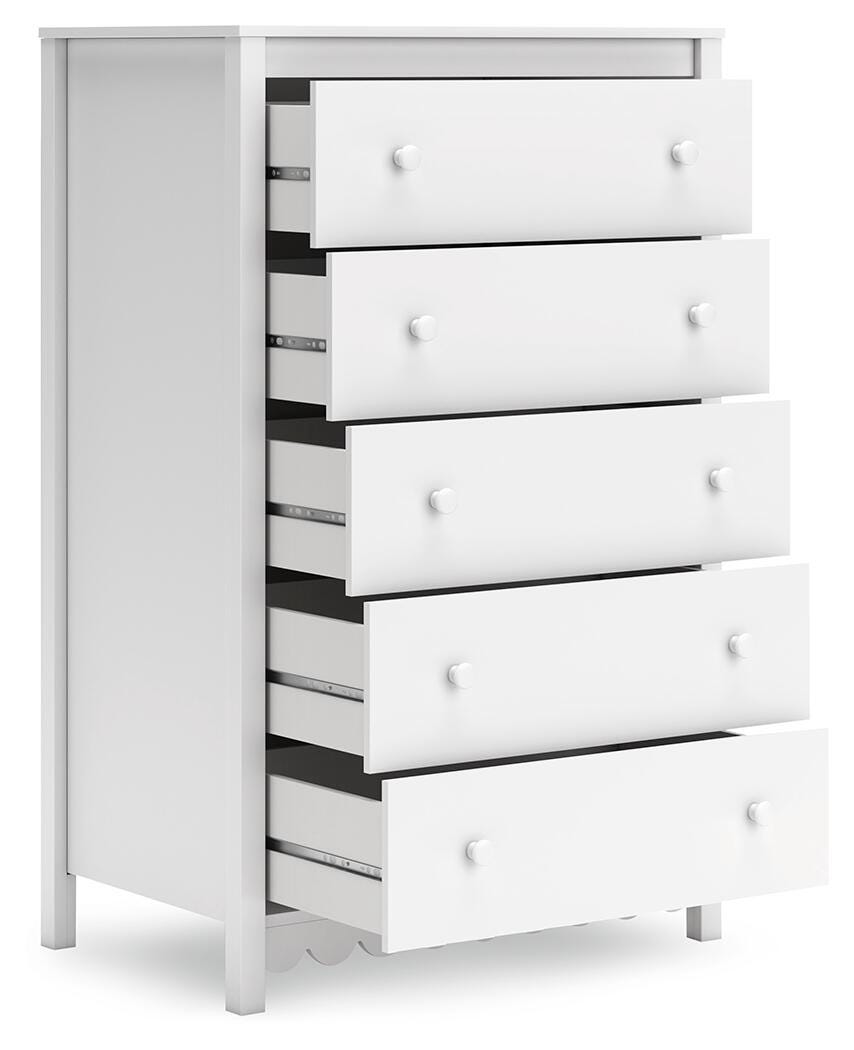 Hallityn Chest of Drawers (Youth) - White (EB1810-SI) - Image 4