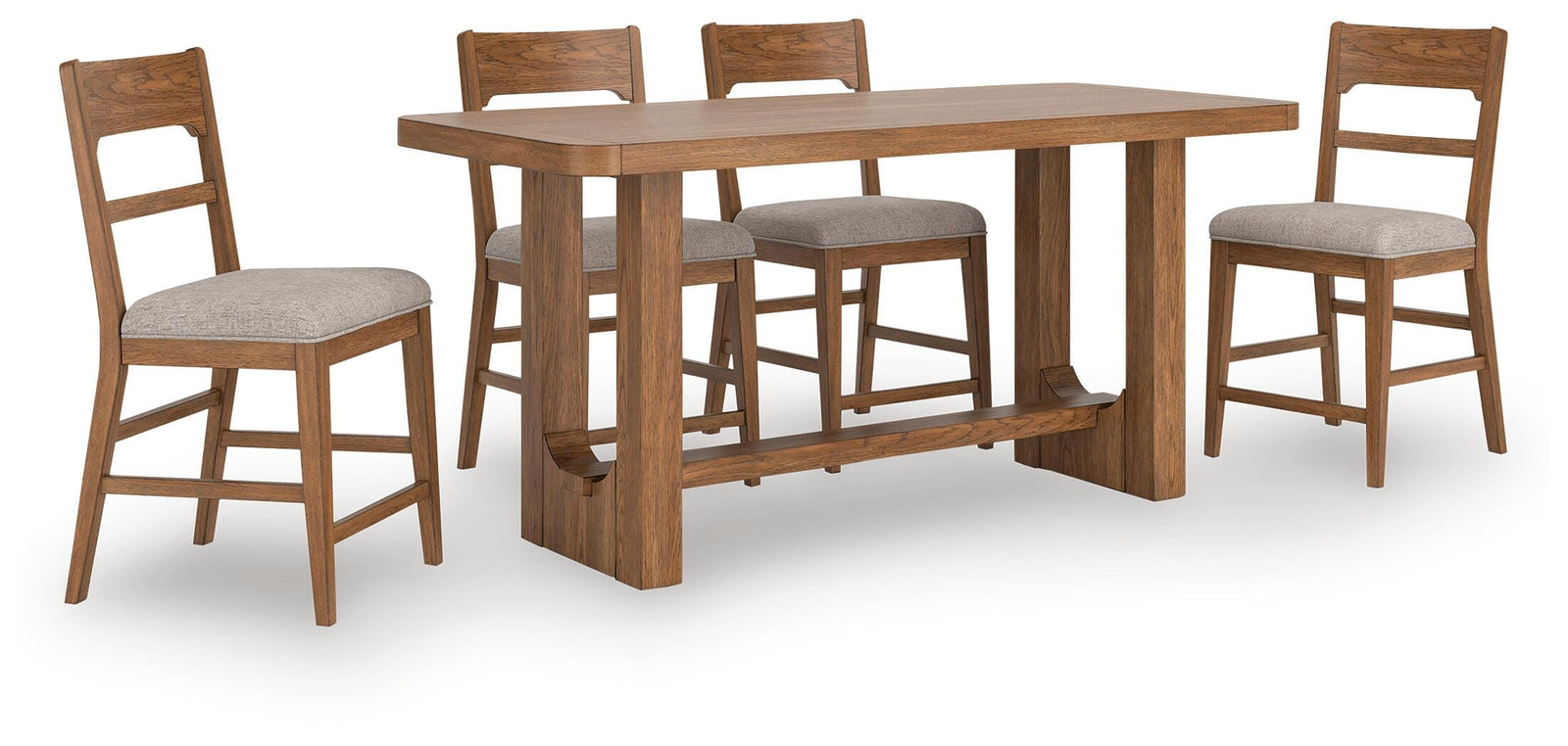 Cabalynn Counter Height Dining Table and 4 Barstools (D974-SI)