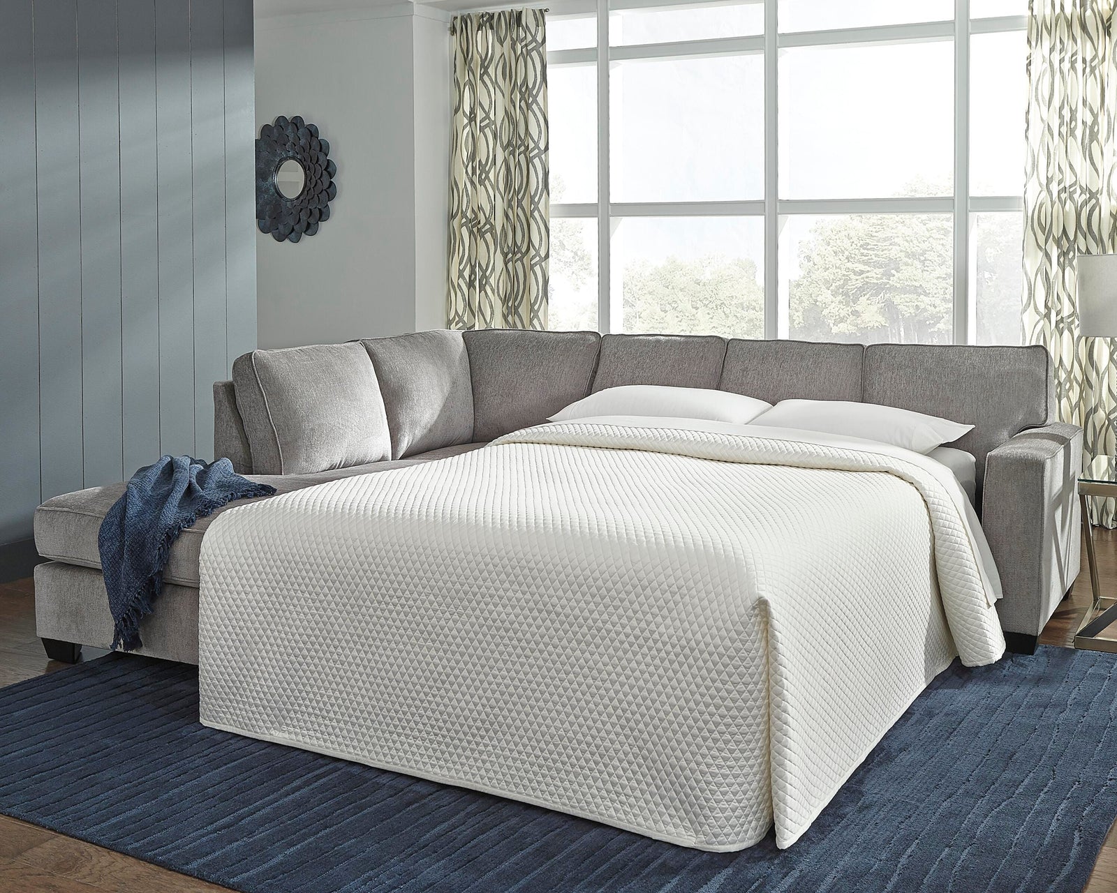 Altari 2-Piece Sleeper Sectional with Chaise (87214-SI) - Image 2
