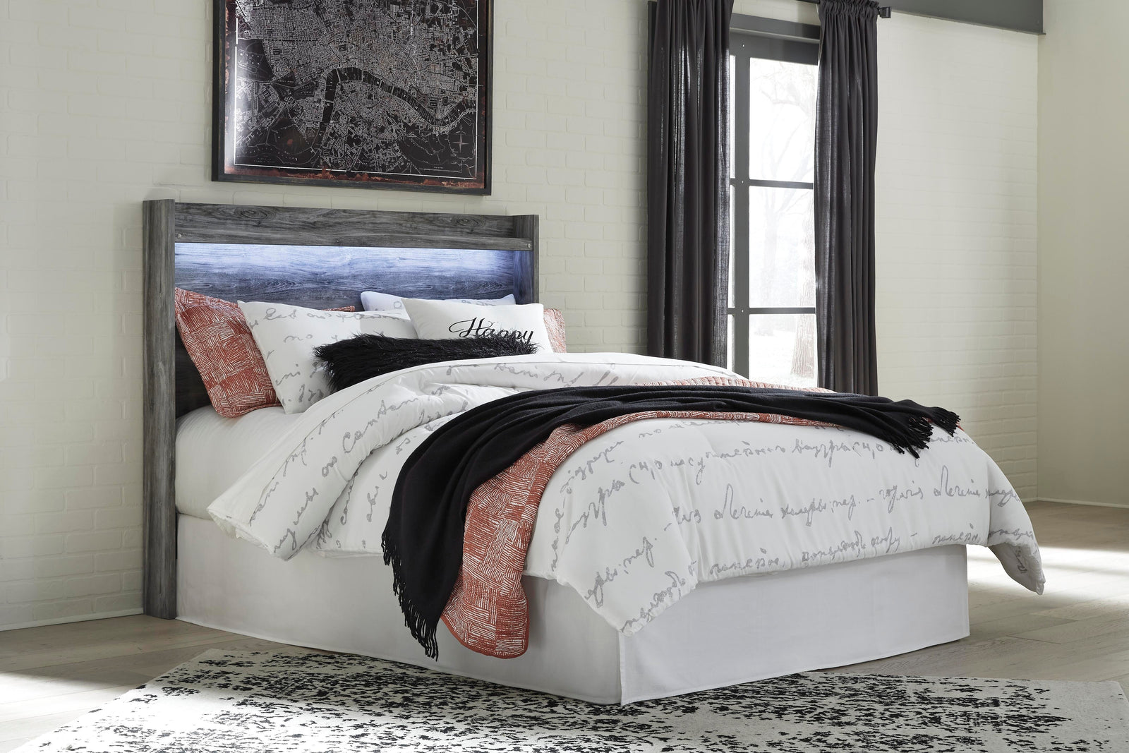 Baystorm Panel Headboard, Dresser, Mirror, Chest and Nightstand - Gray (B221-SI) - Image 14