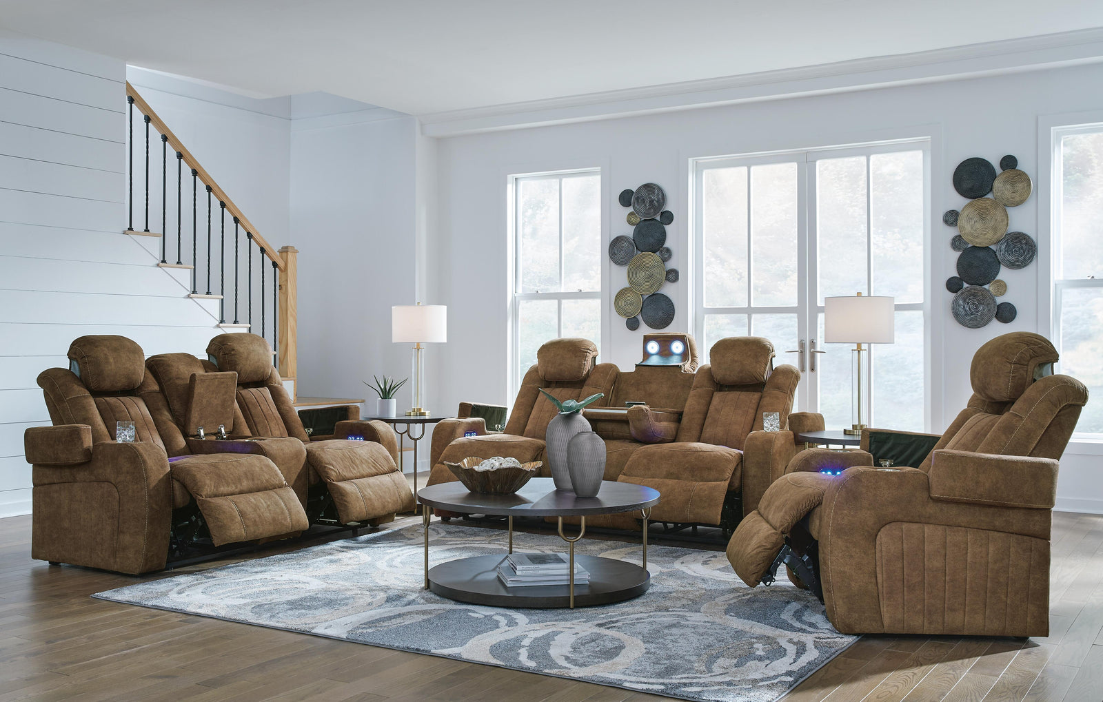 Wolfridge Power Reclining Sofa, Loveseat and Recliner (60703-SI) - Image 28