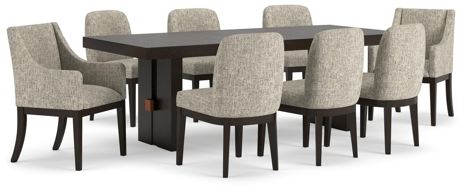 Burkhaus Dining Table and 8 Chairs (D984-SI) - Image 2