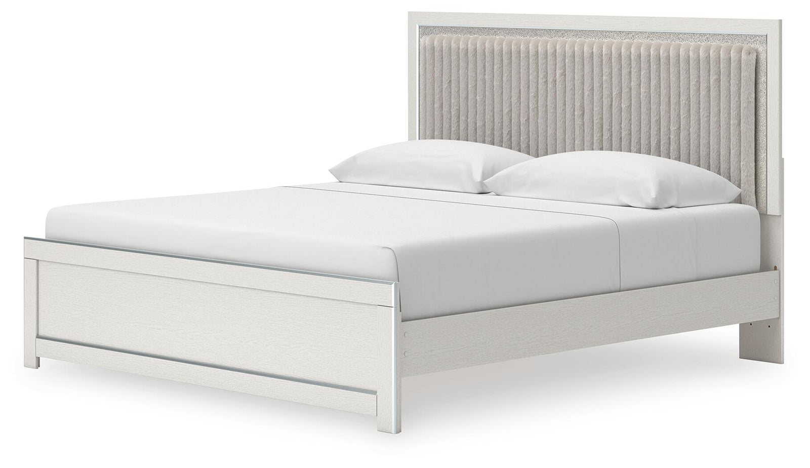 Zuraleus King Upholstered Panel Platform Bed (PCB3381-SI) - Image 3