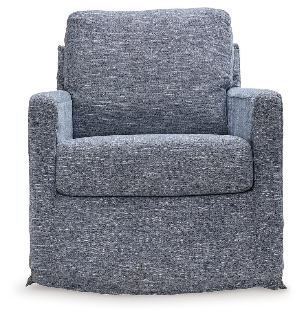 Nenana Next-Gen Nuvella Swivel Glider Accent Chair (A3000646-SI) - Image 2