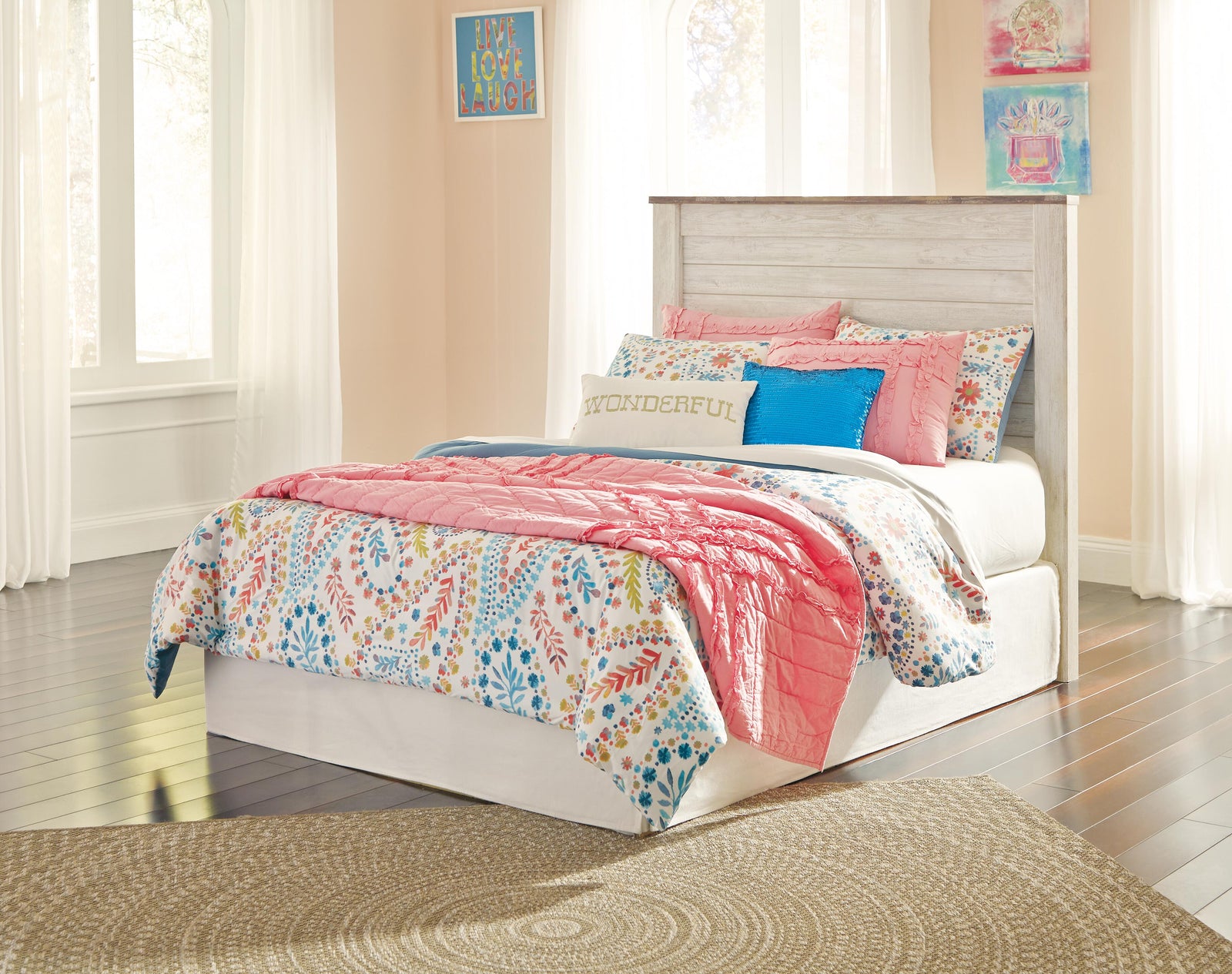 Willowton Panel Headboard - Whitewash (B267-SI) - Image 13