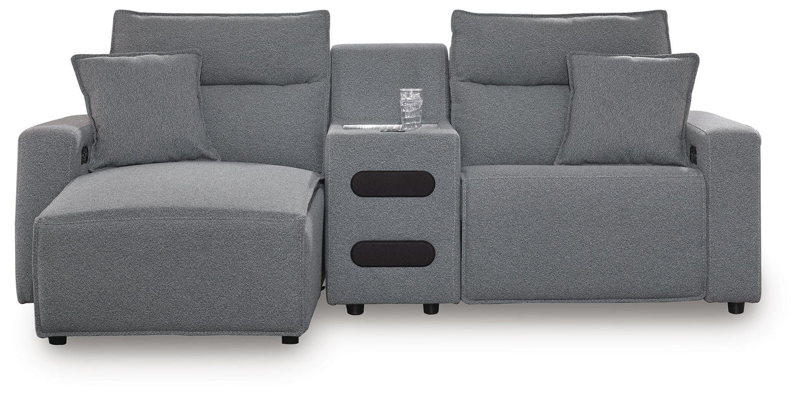 Modmax II 3-Piece Power Reclining Sectional with Chaise and Audio Console (65906-SI)