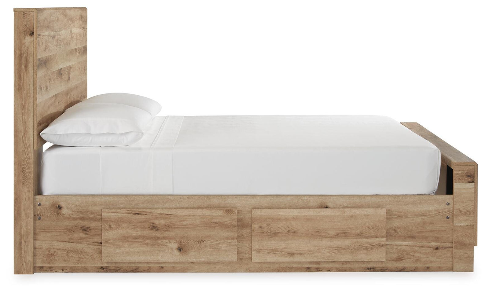 Hyanna Panel Bed with 2 Side Storage, Dresser and Mirror - Tan Brown (B1050-SI) - Image 7