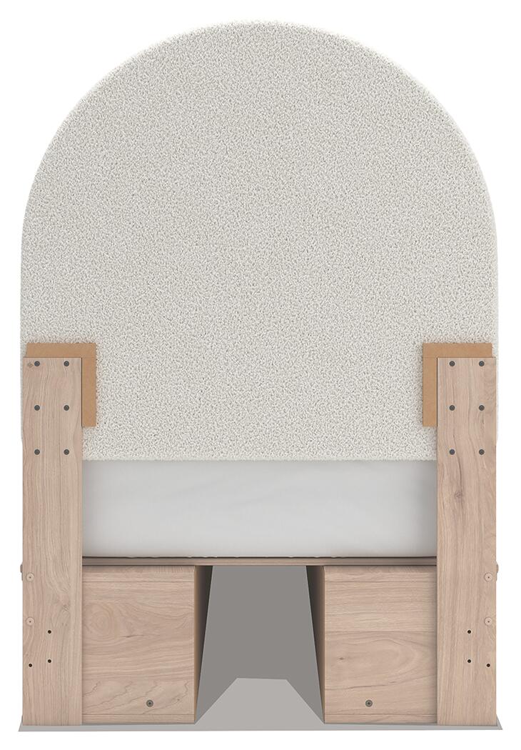 Arloster Twin Upholstered Panel Bed with Storage (PCB1566-SI) - Image 6
