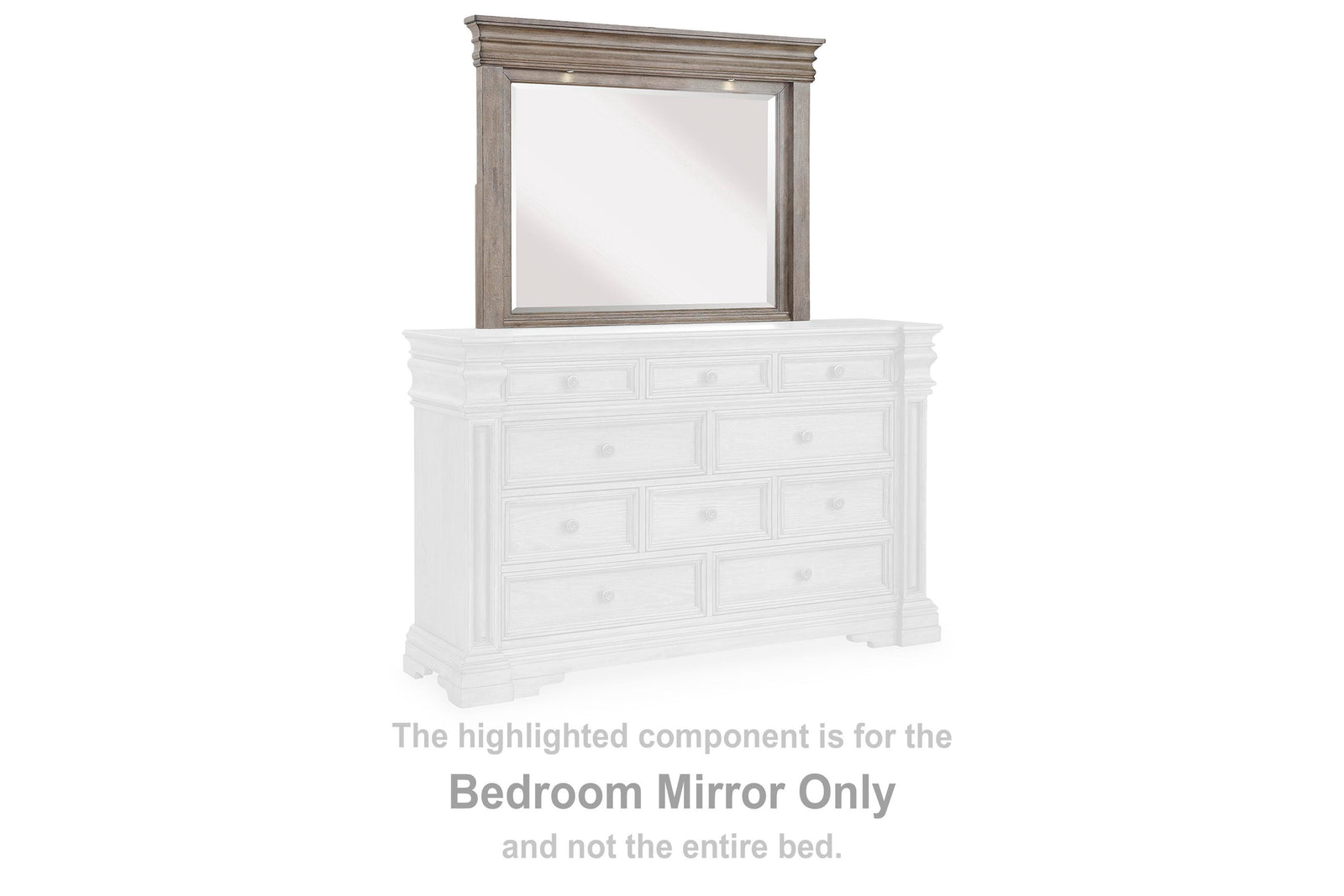 Blairhurst Bedroom Mirror - Light Grayish Brown (B916-SI) - Image 3