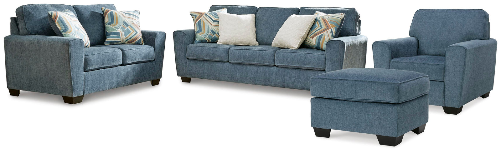 Cashton Sofa, Loveseat, Chair and Ottoman (40605-SI)
