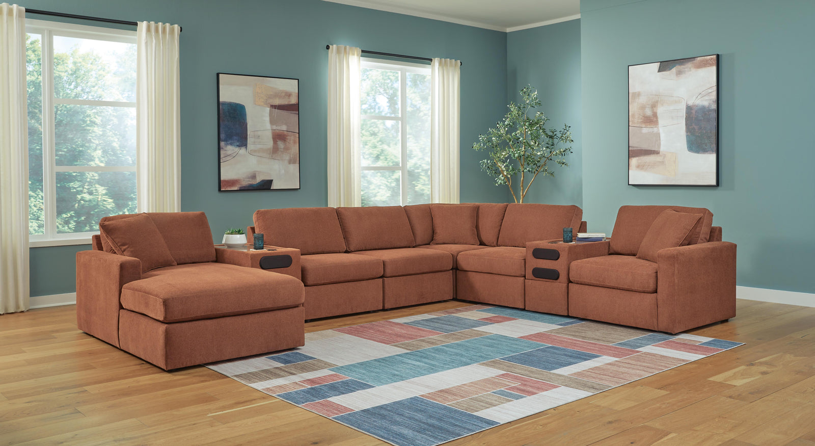 Modmax 6-Piece Sectional with Chaise and Ottoman (92102-SI) - Image 19
