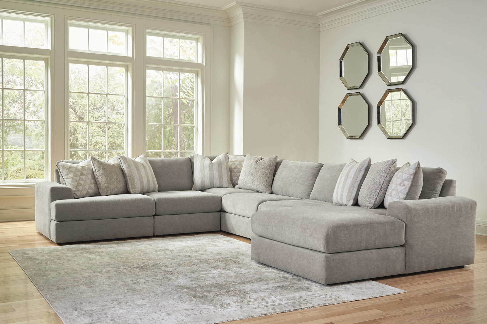 Avaliyah 6-Piece Sectional with Chaise (58103-SI) - Image 2