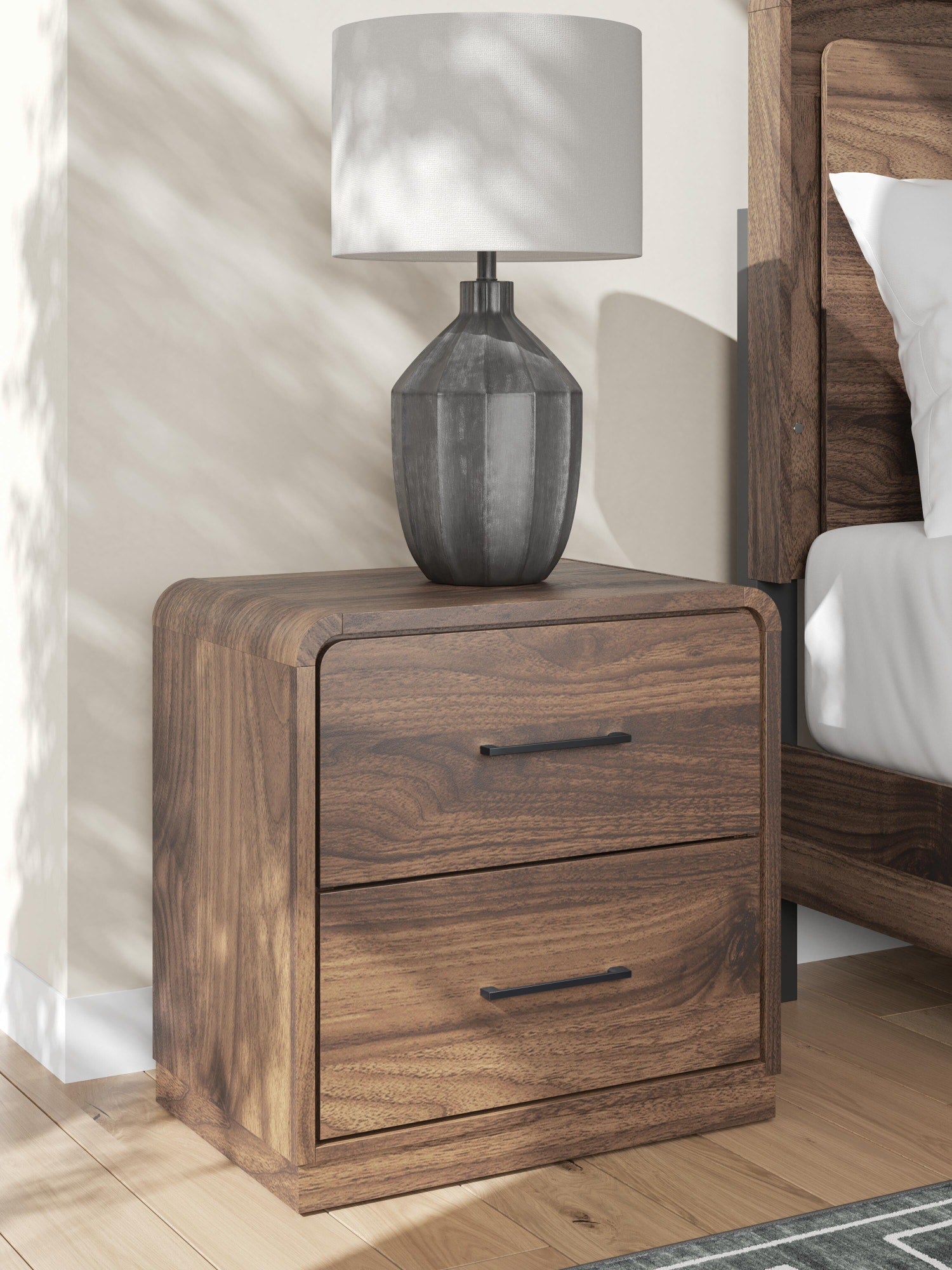 Fortlorn Queen Panel Bed, Dresser, Chest and 2 Nightstands (PCB386-SI) - Image 35