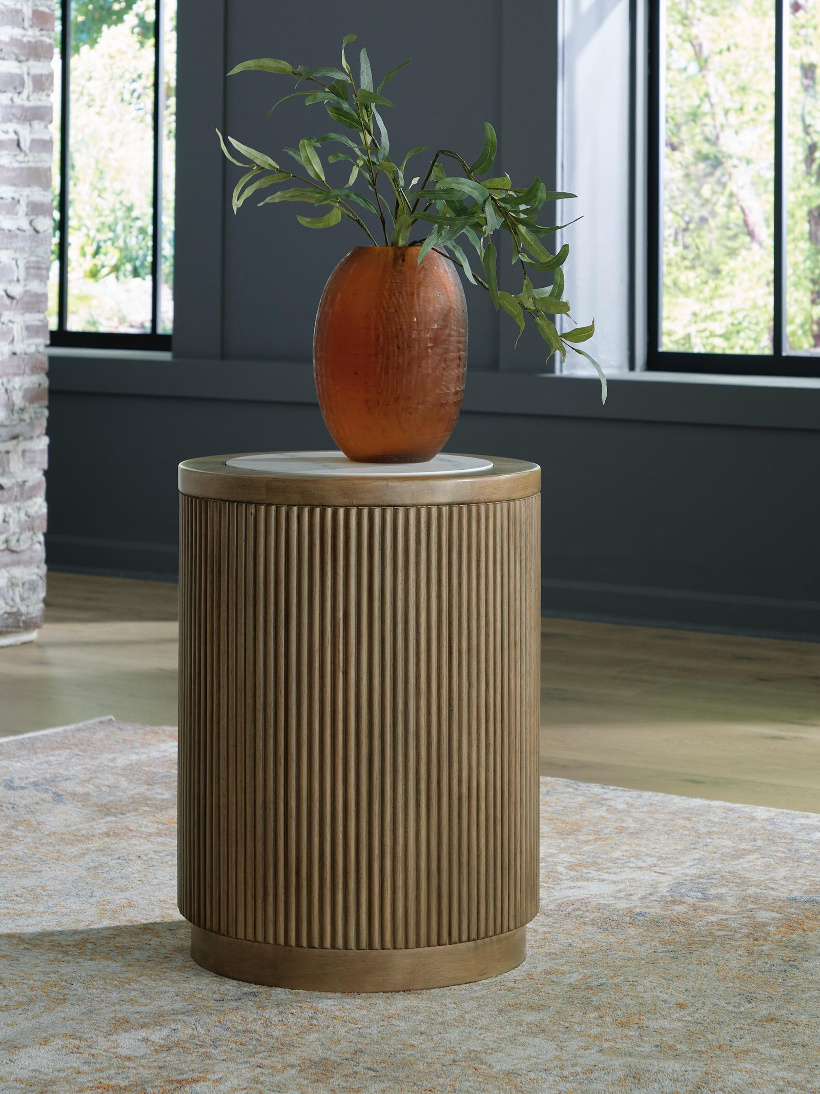 Camdill End Table - Light Brown/White (T808-SI) - Image 2