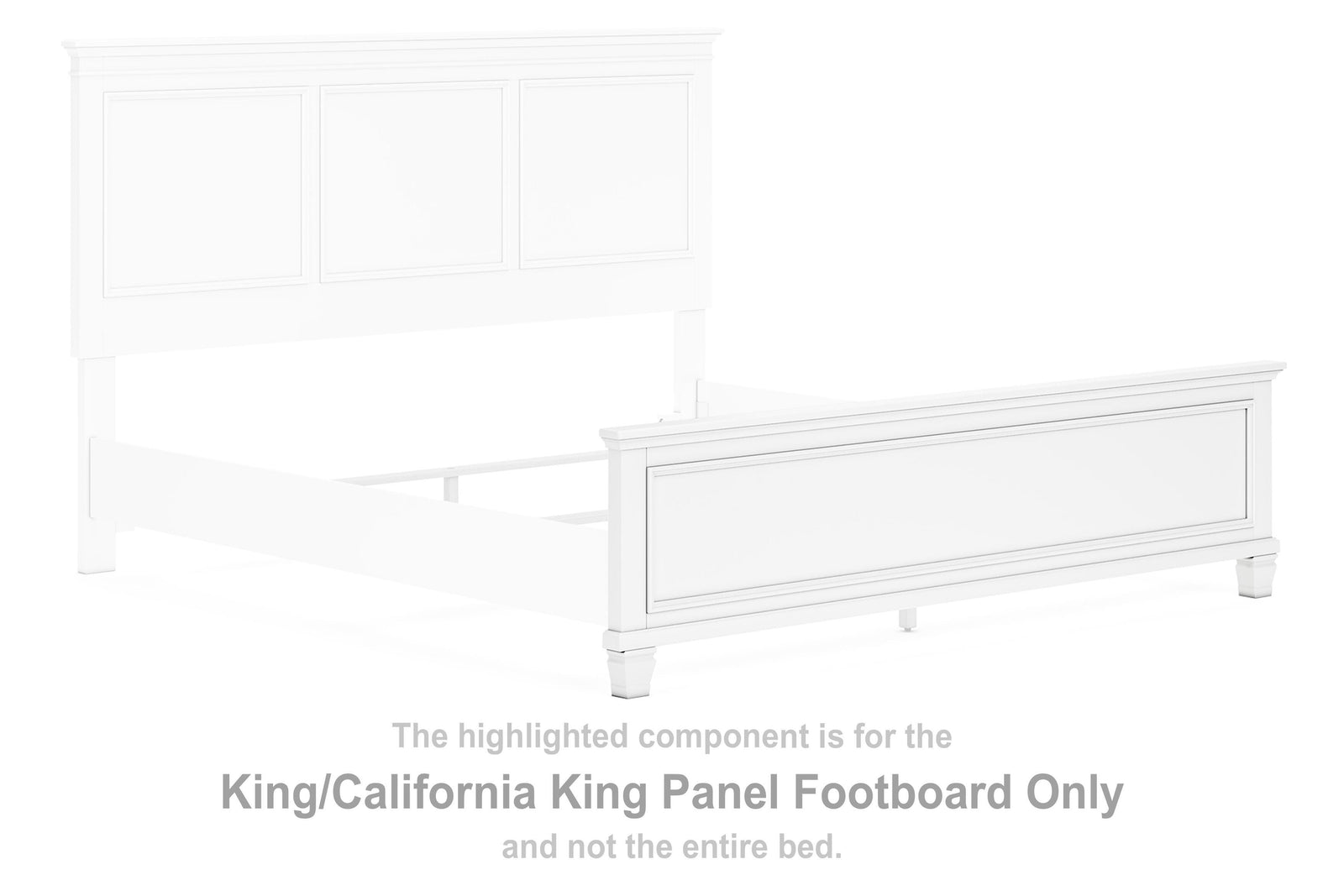Fortman Panel Footboard - White (B680-SI) - Image 4