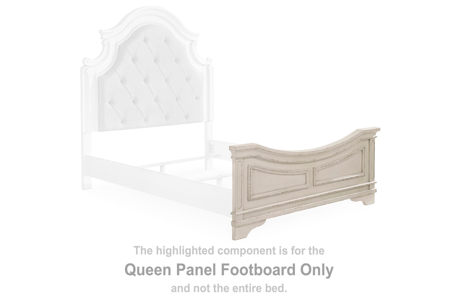 Realyn Panel Footboard - Chipped White (B743-SI)