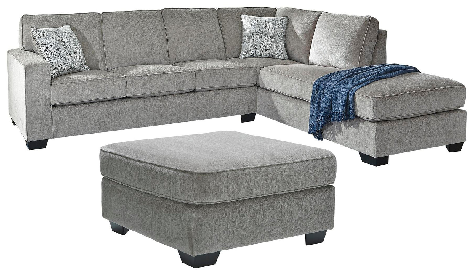Altari 2-Piece Sectional with Chaise and Oversized Ottoman (87214-SI)
