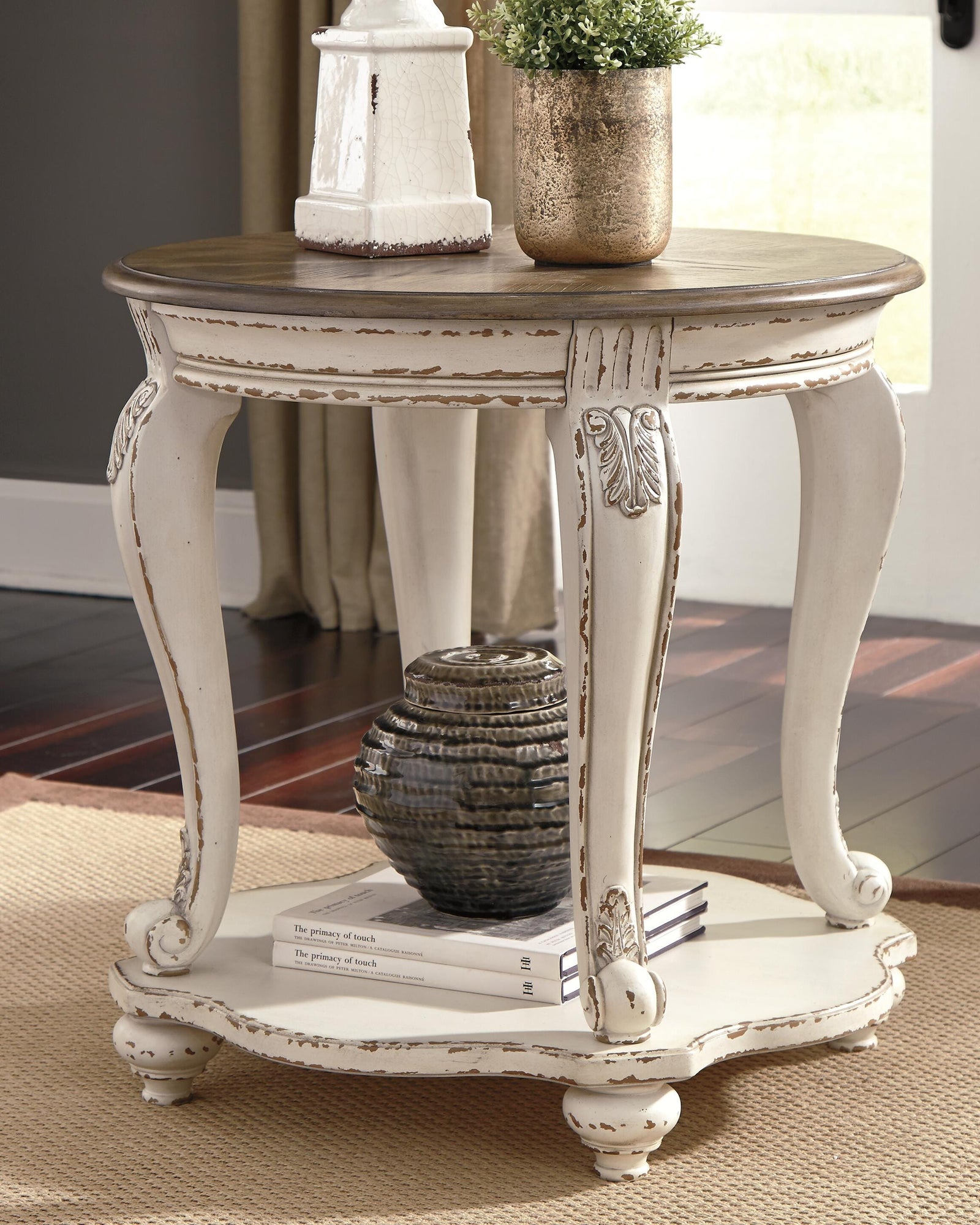 Realyn Coffee Table and 2 End Tables - White/Brown (T743-SI) - Image 6
