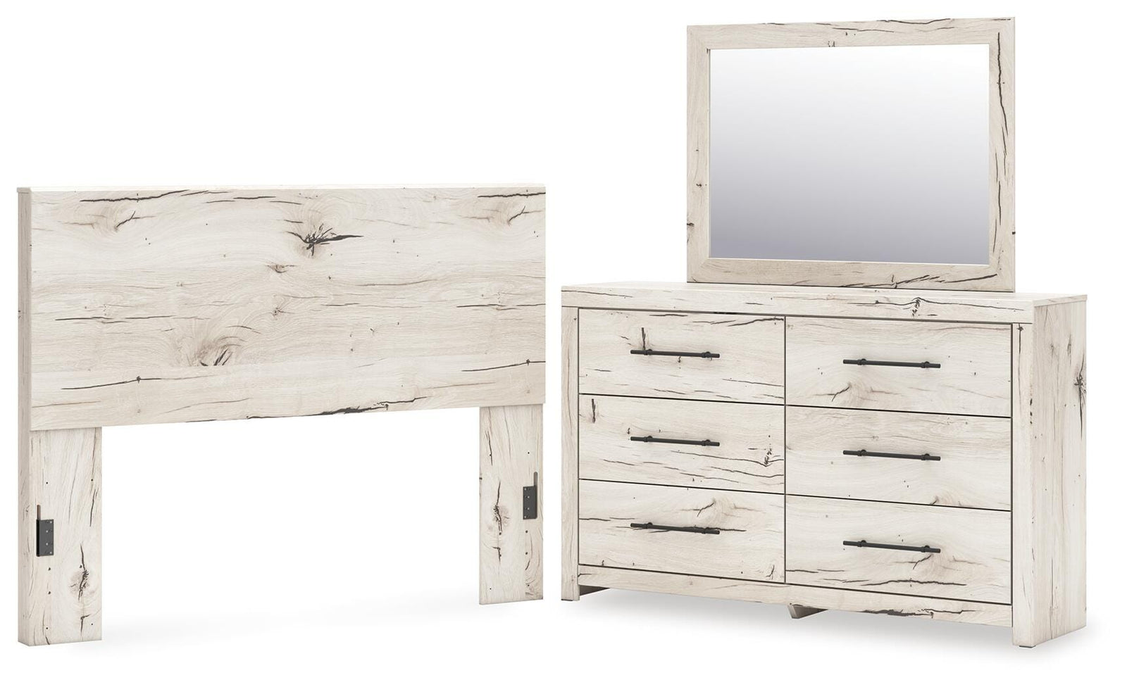 Lawroy Panel Headboard, Dresser and Mirror - Light Natural (B2310-SI)