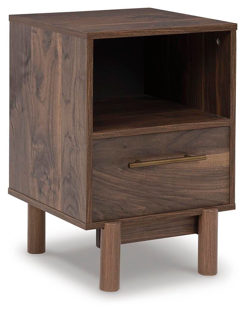 Calverson Panel Platform Bed with Dresser and Nightstand - Mocha (EB3660-SI) - Image 15