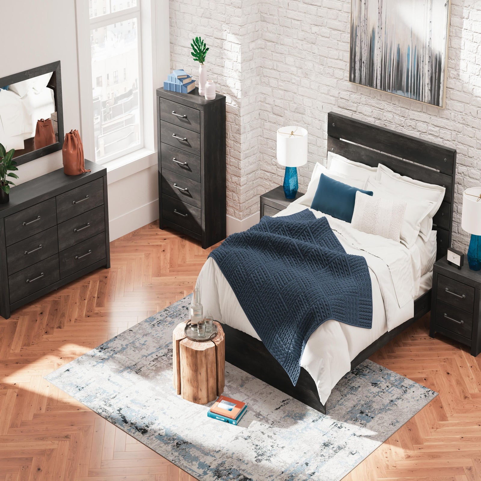 Hollivern Queen Panel Bed (PCB2108-SI) - Image 11