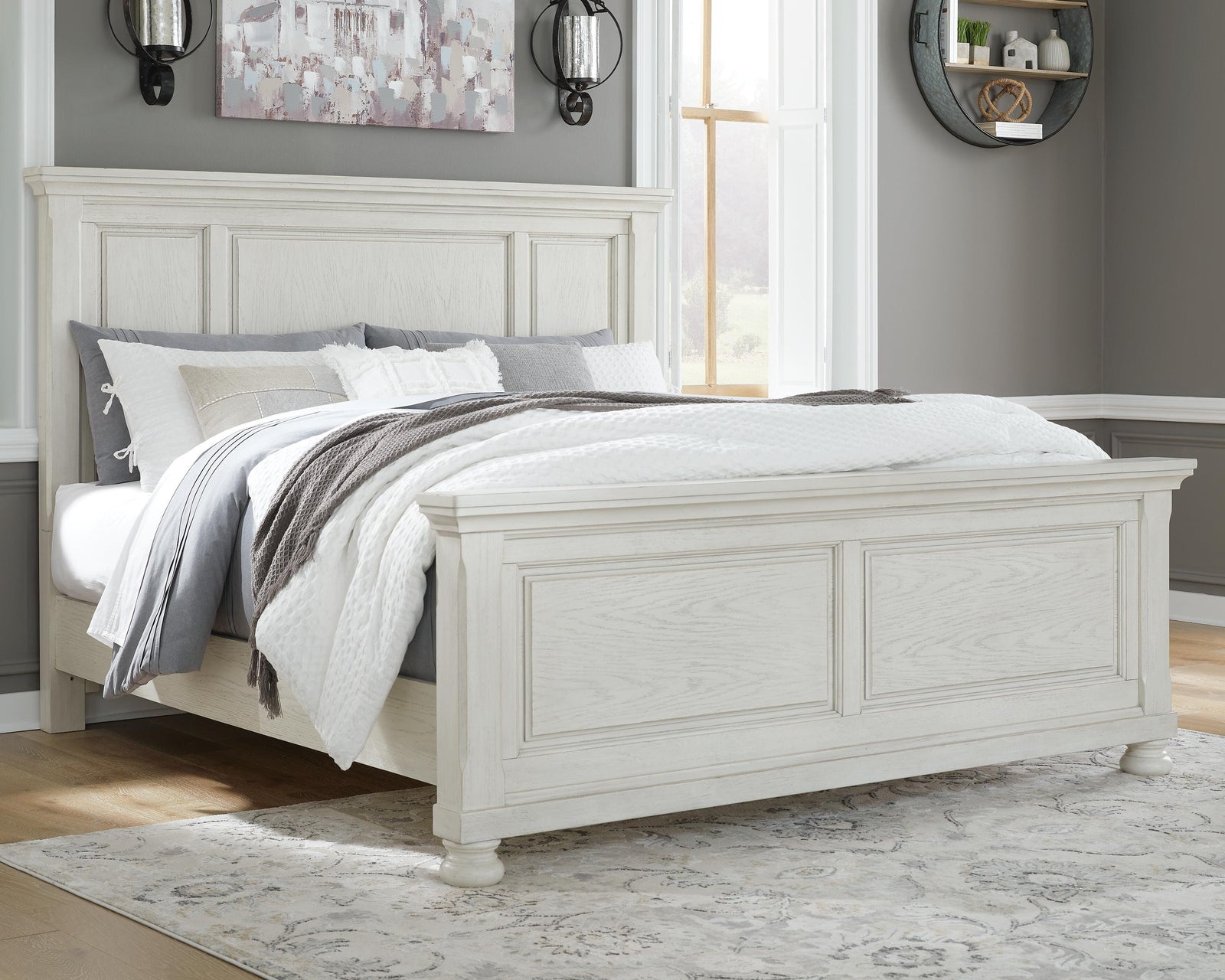 Robbinsdale Panel Bed - Antique White (B742-SI) - Image 2