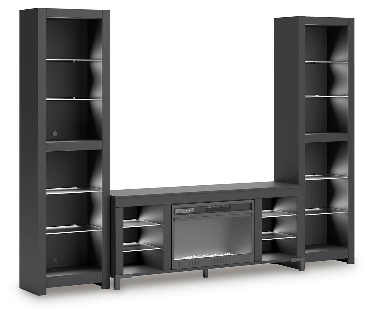 Cayberry 3-Piece Entertainment Center with Electric Fireplace (W2721-SI) - Image 5