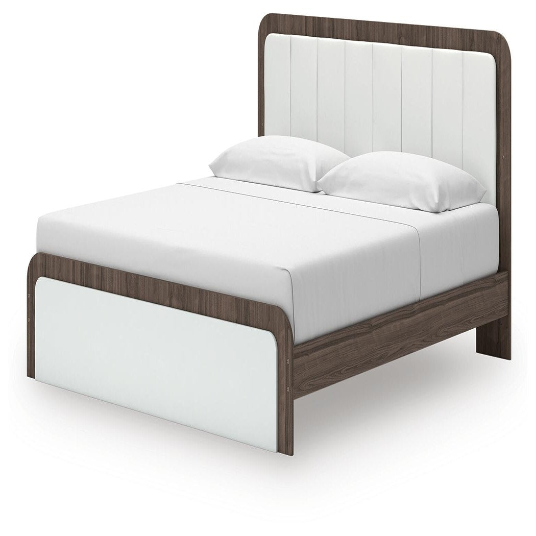Kendanport King Upholstered Bed, Dresser and Mirror (PCB1108-SI) - Image 15