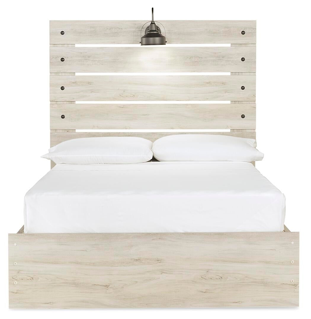 Cambeck Panel Bed with 2 Storage Drawers (Youth) - Whitewash (B192-SI) - Image 3