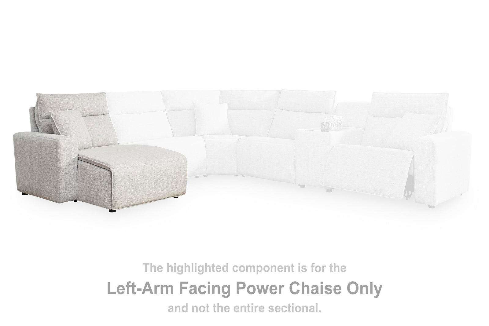 Modmax II Left-Arm Facing Power Chaise (65907-SI) - Image 3