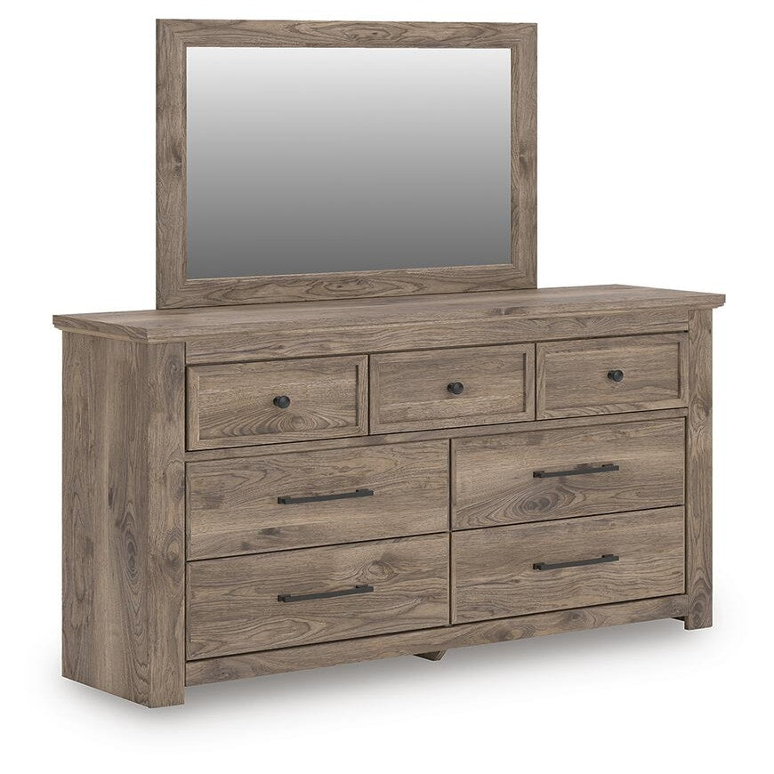 Rusticott King Poster Bed, Dresser, Mirror and Nightstand (PCB2260-SI) - Image 3
