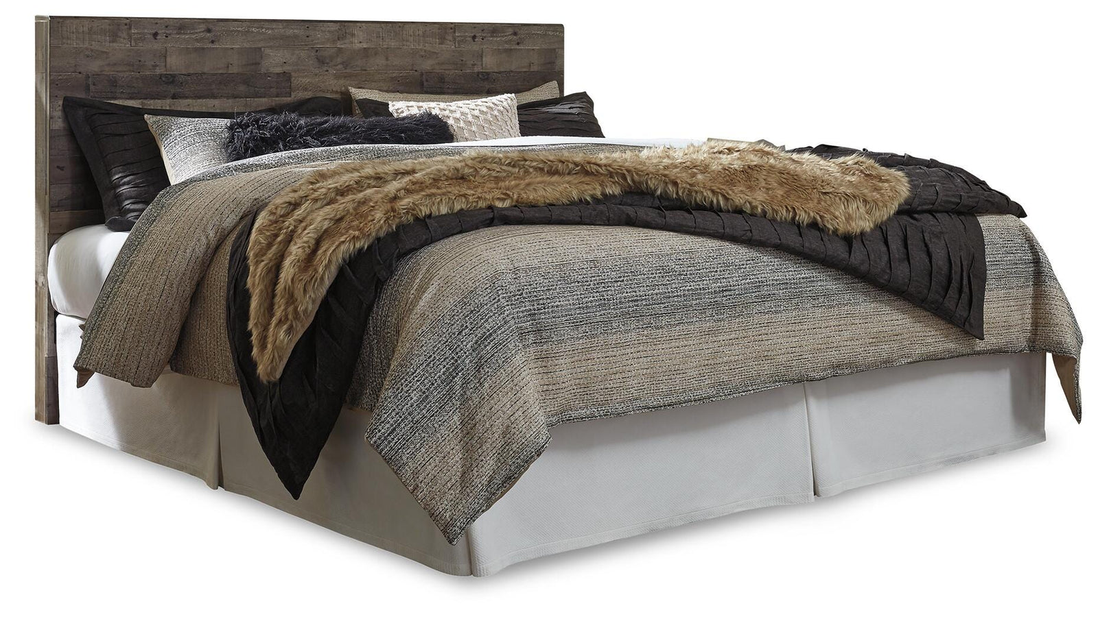 Derekson Panel Headboard - Multi Gray (B200-SI)