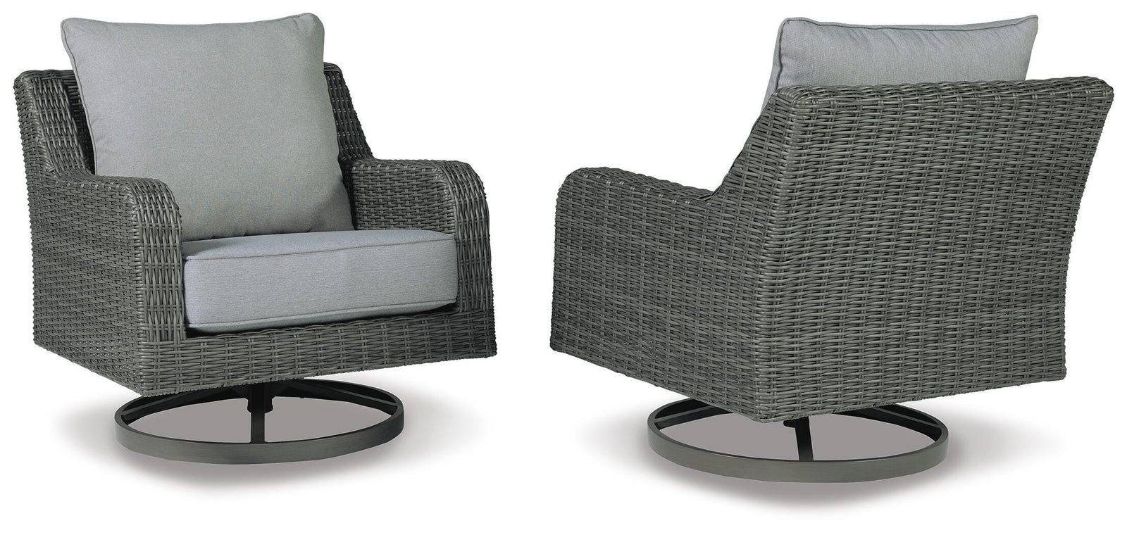 Elite Park Outdoor Swivel Lounge with Cushion (P518-SI) - Image 6