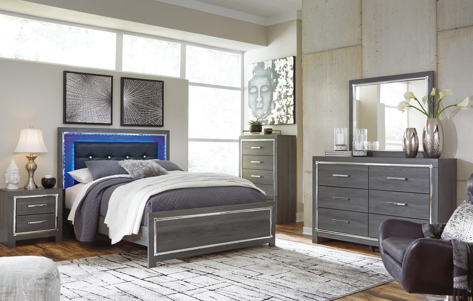 Lodanna Dresser - Gray (B214-SI) - Image 8