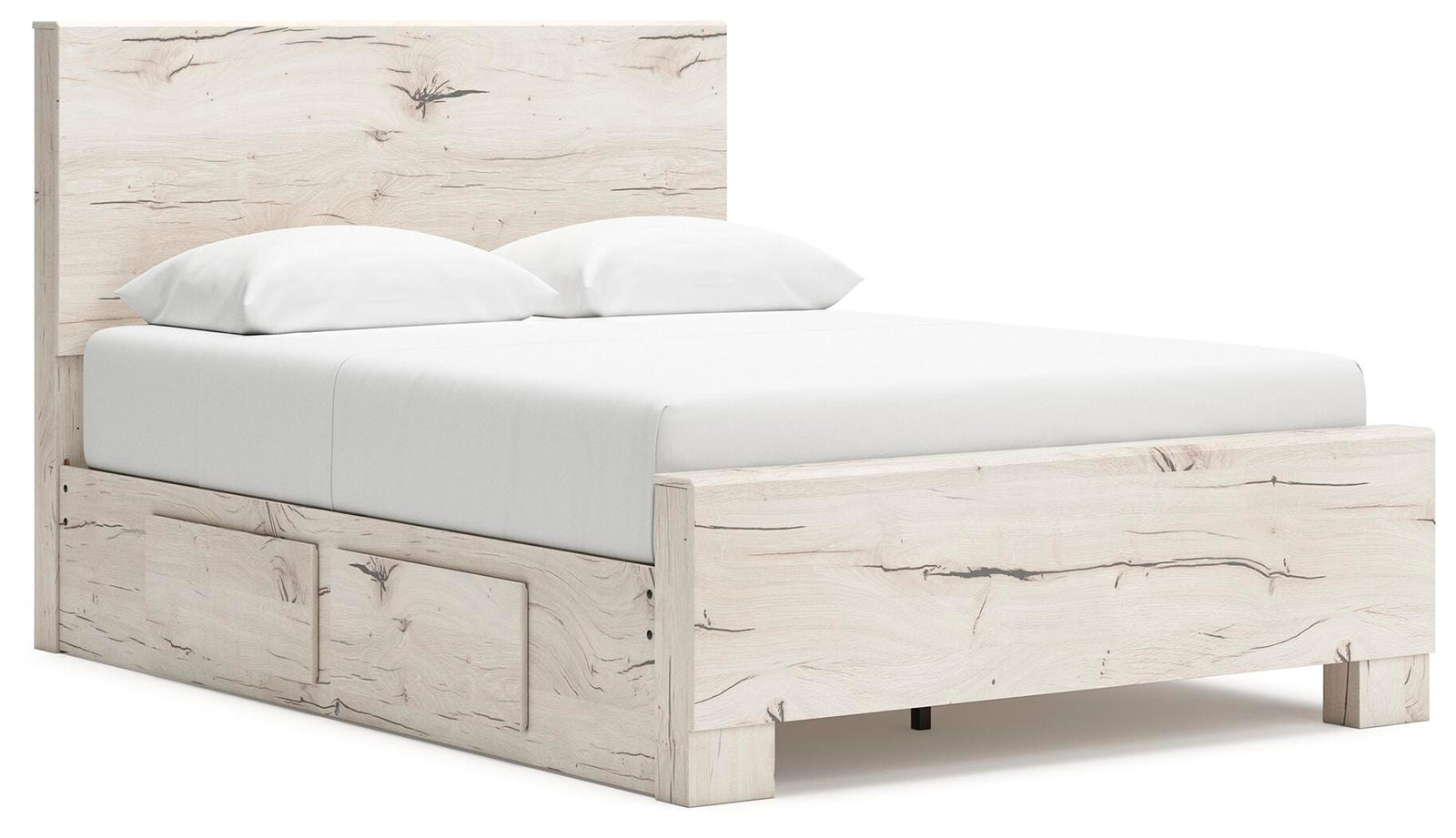 Lawroy Panel Bed with Storage - Light Natural (B2310-SI)
