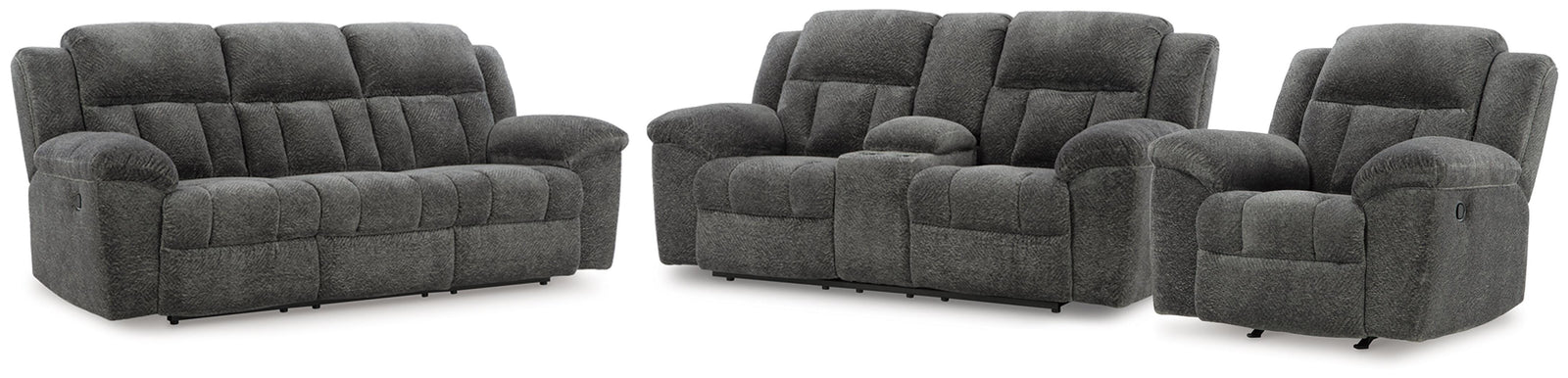 Frohn Reclining Sofa, Loveseat and Recliner (37406-SI)