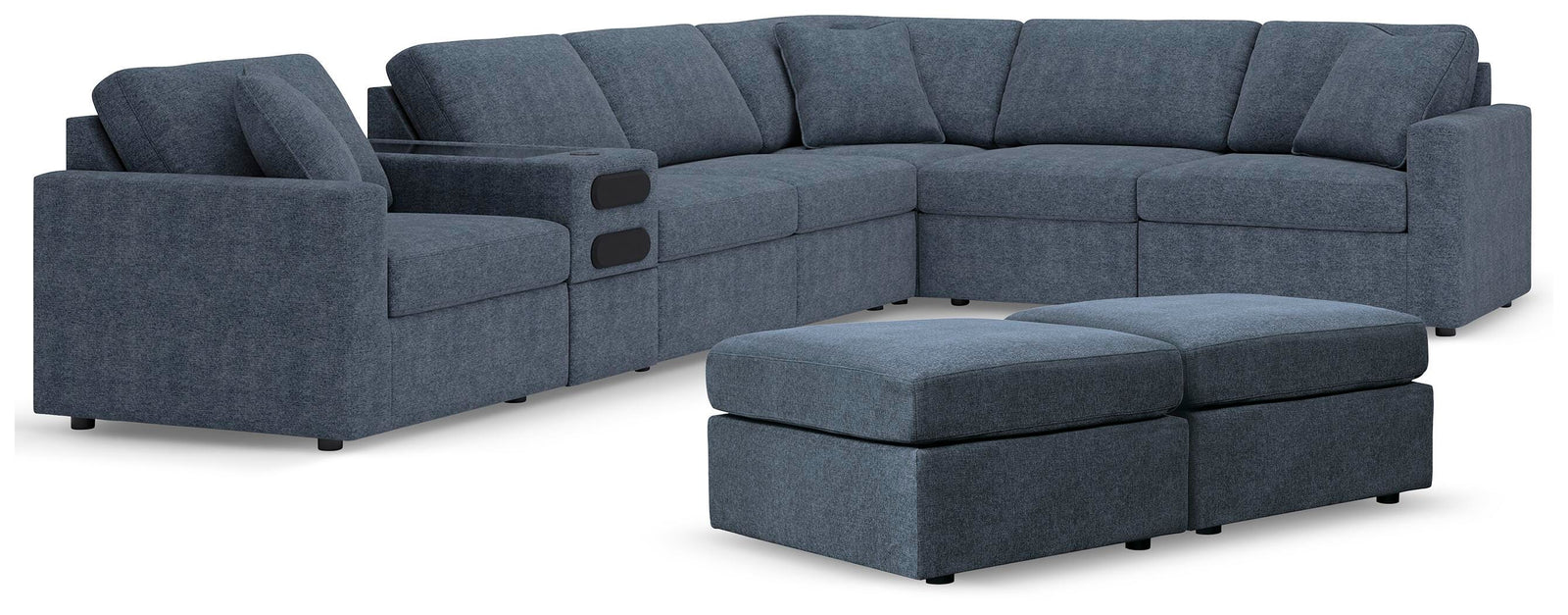 Modmax 6-Piece Sectional and 2 Ottomans (92121-SI)