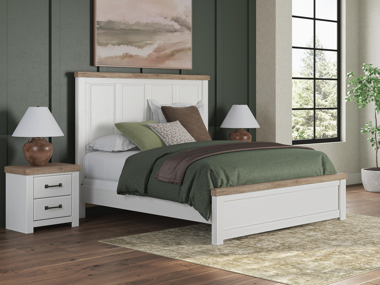 Savonport Panel Bed - White/Brown (B4615-SI) - Image 8